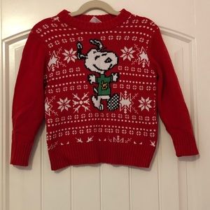 Size 5T Snoopy holiday sweater